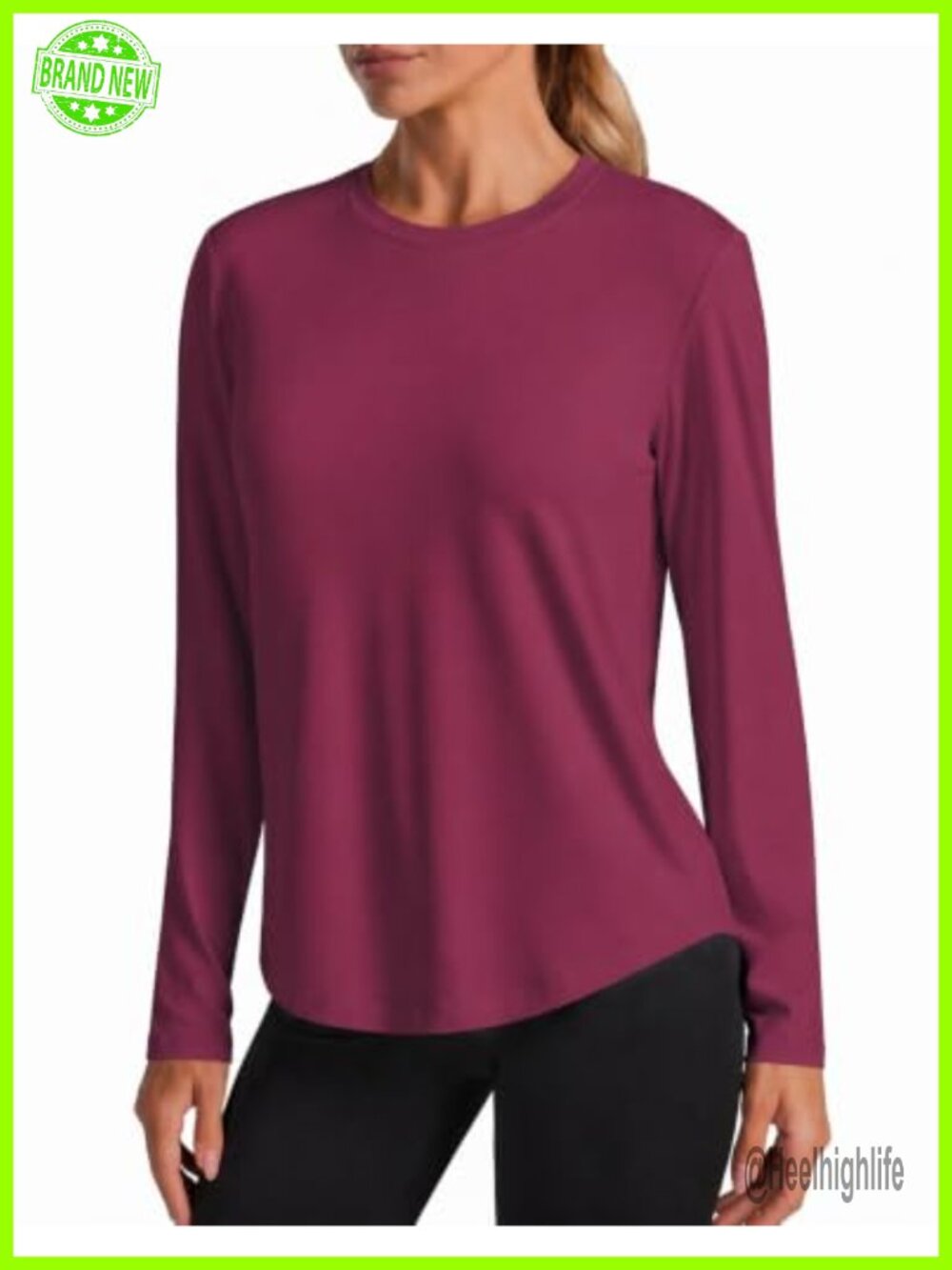 Soft Workout Tops for Women Long Sleeve Athletic Hiking Shirt UPF 50+